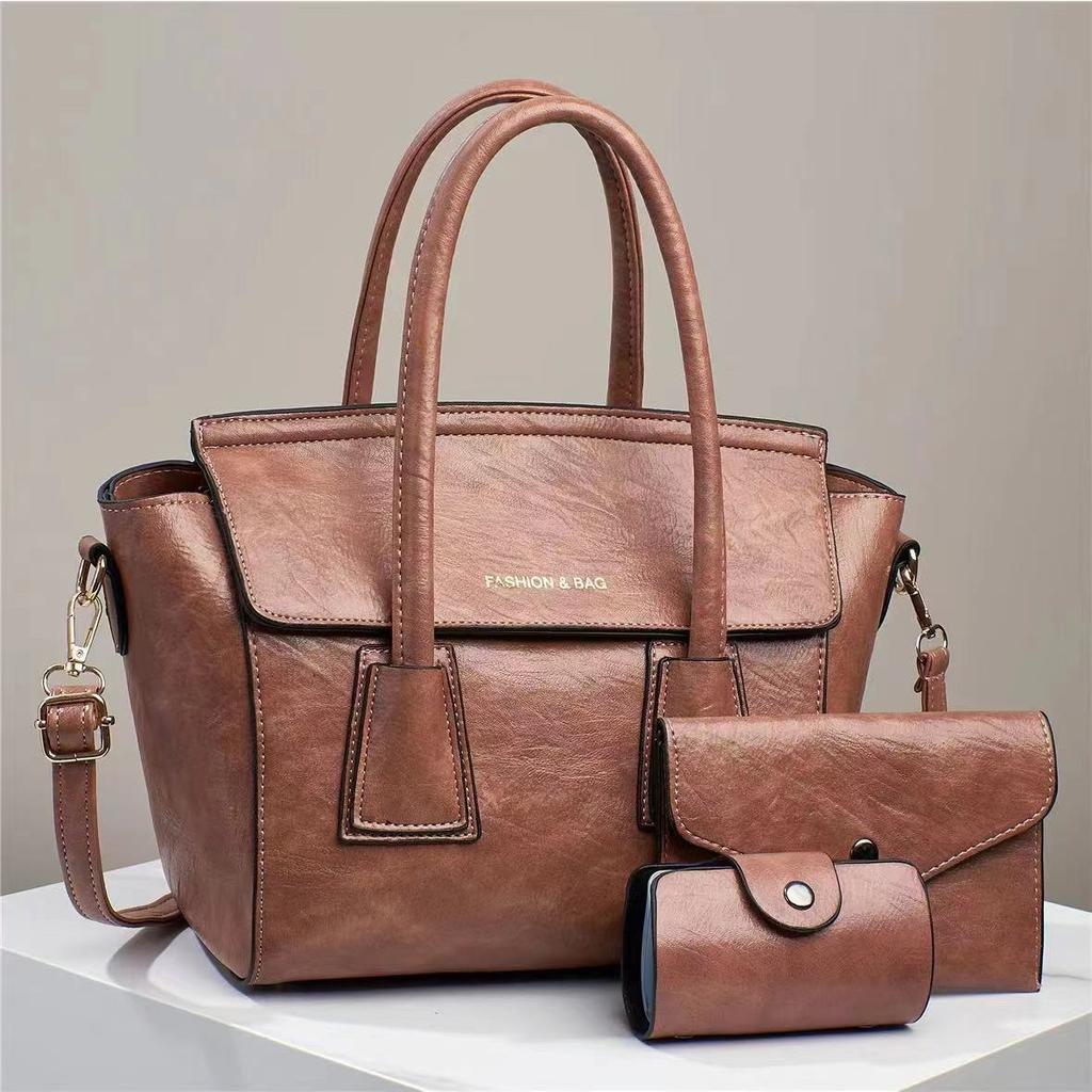 Dreiteilige Freizeit-Handtasche Atmosphärische Schultertasche Großes Fassungsvermögen Mode High-End Umhängetasche Chinesischer Valentinstag