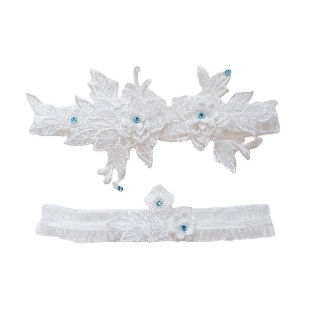 Wedding Lace Garter Ring Rhinestones Thigh Leg Belt Fashion Bride Thigh Garter  For Women 1