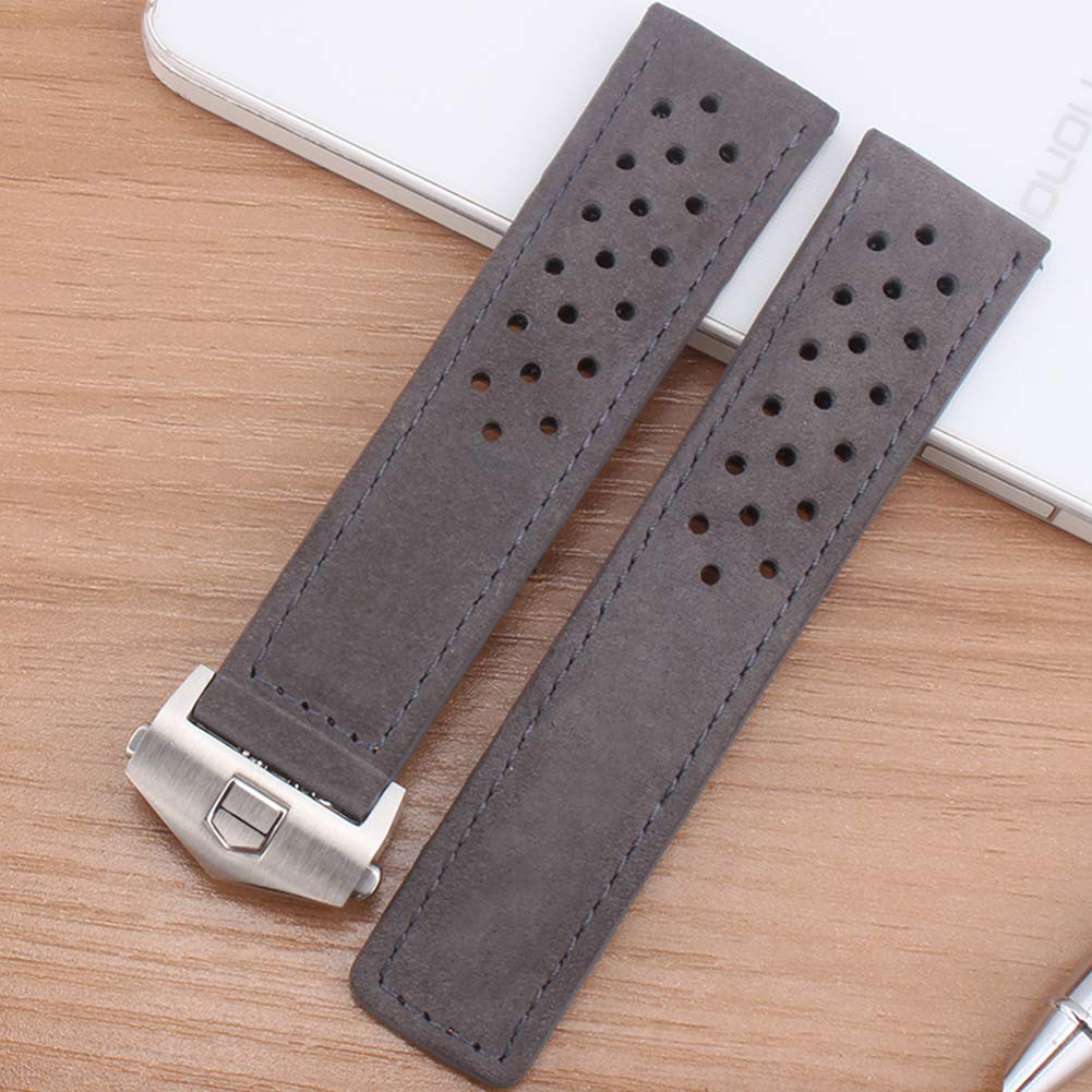 Polly Store Heuer Watch Strap 22mm Watch Band Applicable TAG Heuer Carrera "TAG Replacement" D-Buckle To