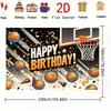 2D Cool Basketball Happy Birthday Backdrop for Teen Boys & Party Decoration