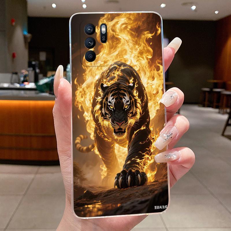 For Oppo Reno6 Z Case CPH2237 Luxury Dragon Cute Cool Boys Girls Transparent TPU Cover For Oppo Reno 6Z 6 Z Reno6Z 5G Phone Case