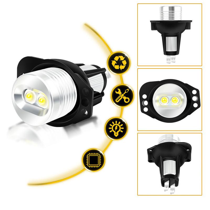 2PCS LED Angel Eye Halo Ring Daytime Running Lights Bulbs For BMW 3 series Pre-LCI E90 E91 325i 328i 330i 335i 335xi 2006-2012