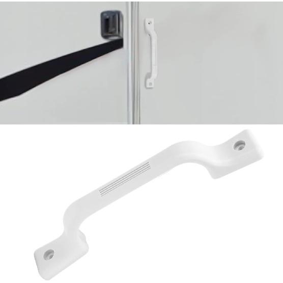 Akozon Grab Handle,Rv Door Handle Grab Bar 9.25in Plastic Rv Entry Handle Grab Bar White for RV Trailer Camper Motor Home Yacht