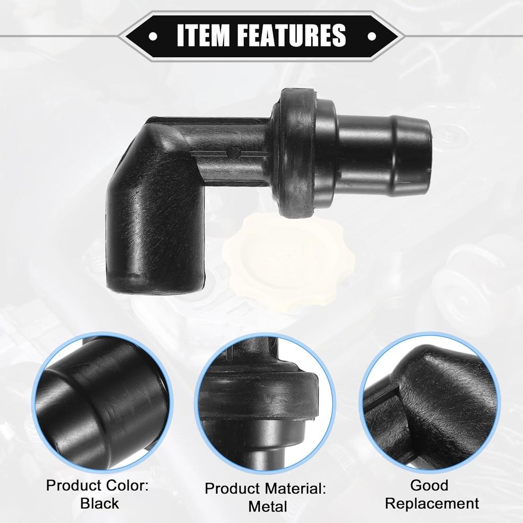 PCV Valve Compatible for Mazda 3 2007-2012 for Mazda CX-7 2007-2012, Durable Plastic Black Exhaust Positive Crankcase Ventilation Valve Fittings