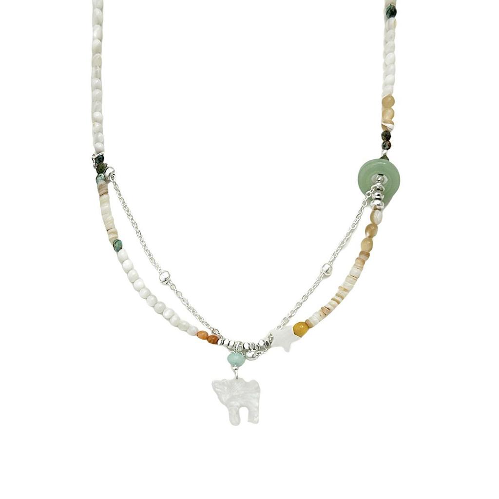 Collier de Perles en Pierre Naturelle pour Femmes - Choker Chaîne Clavicule de Luxe 2025