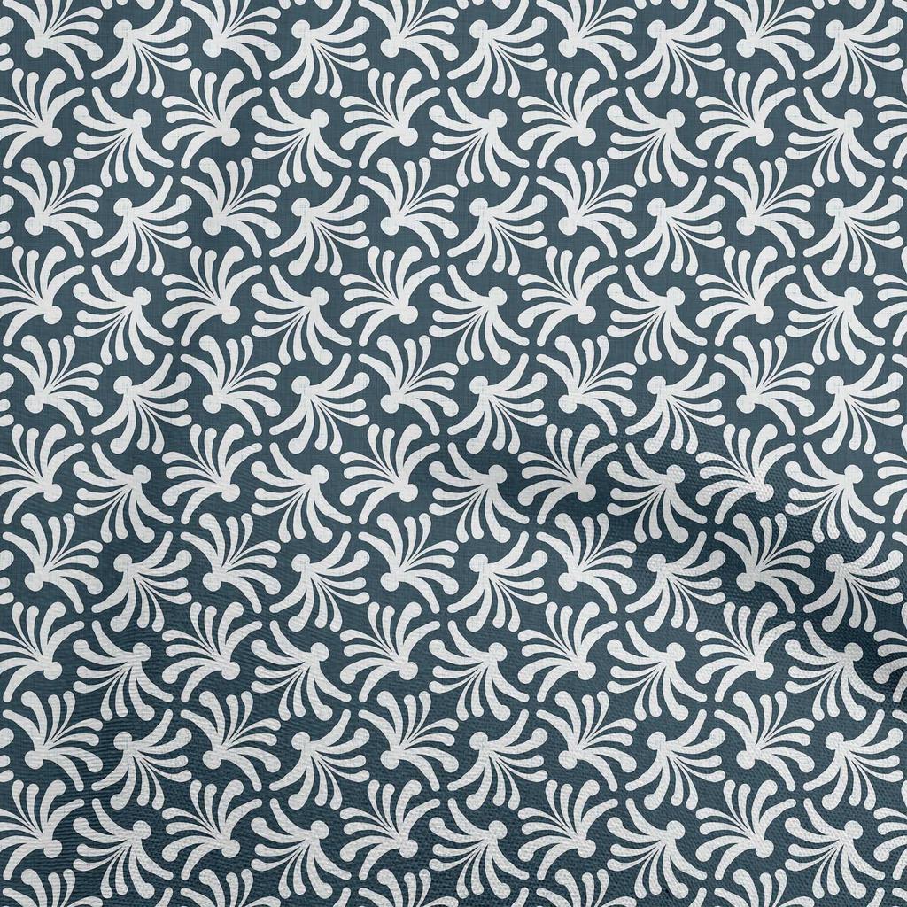 oneOone Georgette Viscose Dark Blue Fabric Block Quilting Supplies Print Sewing Fabric By The Yard 42 Inch