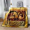 Anime Yu Gi Oh Card Throw Blanket Blue Eyes White Dragon Anime Cartoon Soft Plush Blankets Bedroom Office Bedspread Home Decor