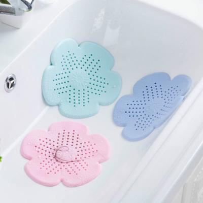 TPR Silicone a forma di fiore Tappo per lavandino Drenaggio fognario Intasamento dei capelli Bagno Cucina Lavello Filtro pavimento