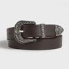New Lady's Western Handsome Fashion Engraving Retro PU Belt Neutral Personality Trendy Women's Belt