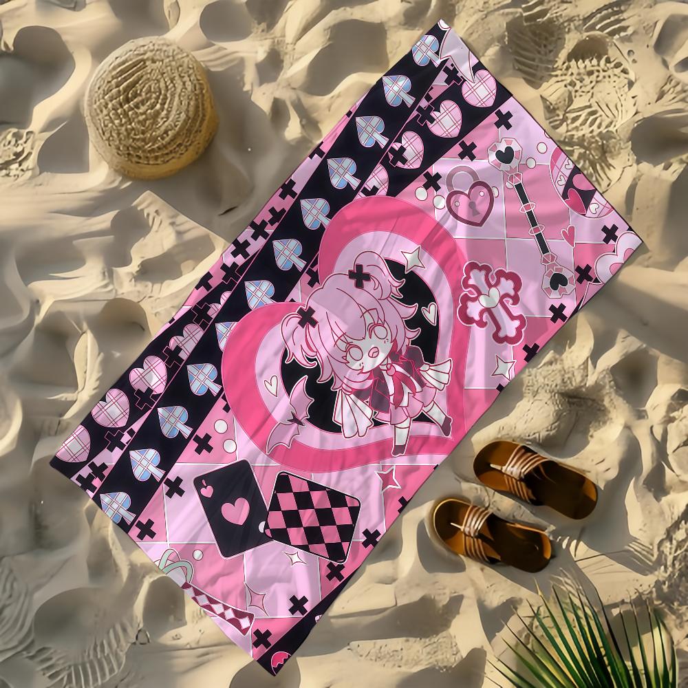 Comic Shugo Chara Towel Yoga Gym Yoga Gym Lightweight Portable for Swimming Beach Travel Sports Accessories Sandproof