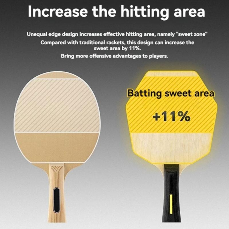 Hexagon Table Tennis Racket Bottom Plate Beginner Training PingPong Racket Wood Baseboard Table Tennis Racket Base