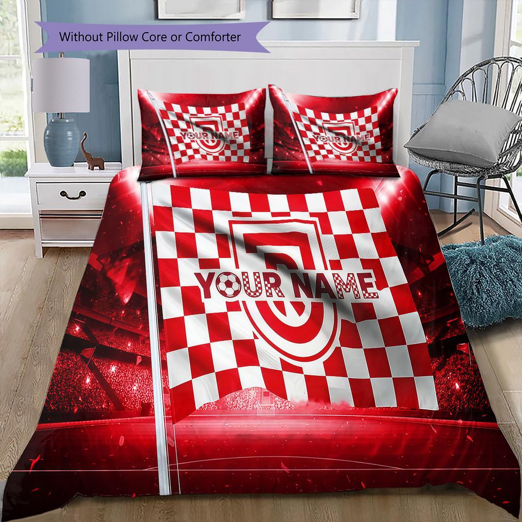 Ssv Jahn Regensburg Custom Name Pattern Bedding Quilt Set Quilt Cover Pillowcase Home Birthday Gift(1 * duvet cover + 2 * pillowcase, without core)