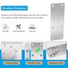 10pcs Flat Mending Plate Stainless Steel Flat Bracket Metal Straight Brace Repair Joining Fixing Bracket Wood Bracket Connector