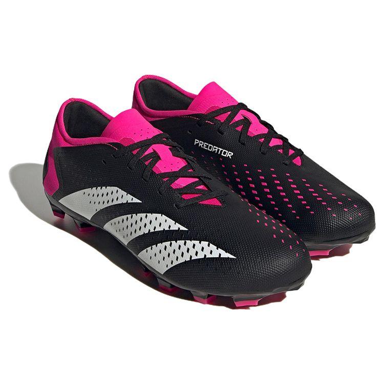 Adidas Predator Accuracy.3 Rundzehen Schnürschuhe AG HG Kunstrasen PU-Leder Stoßdämpfend Rutschfest Abriebfest Fußballschuhe GW4635