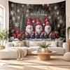 Weihnachtlich bedruckter Wandteppich für Schlafzimmer Wohnzimmer Wanddekoration Feiertagsgeschenk