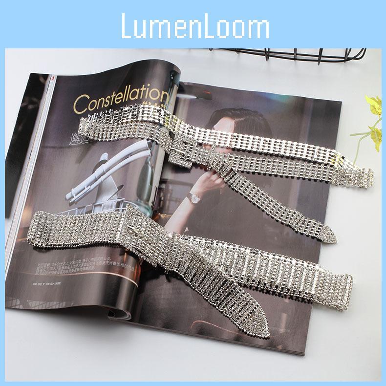 Metal Body Elegant Chain With Sparkling Crystals For Wedding And Looks Prom