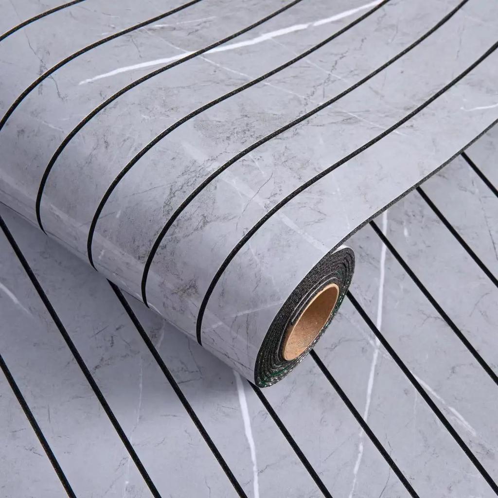 1 Roll SXP Self-Adhesive Grid Panel Wall Sticker 3D Textured Striped Wallpaper for Ceiling Living Room Home Decor Peel and Stick