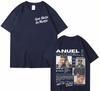 Rapper Anuel AA Real Hasta La Muerte Tour 2025 Cover T Shirt Unisex Hip Hop Tshirt Tops Short Sleeve Oversized T Shirts Streetwear