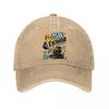 Excavator Quote Bold Art  New Vintage Washed Cotton Baseball Cap Sun Hats