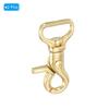 PATIKIL Lobster Rasp Keychains, 2-Pack, 3/4" Brass Oval Lobster Rasp Swivel Trigger Snap Hook Purse Lanyard Clips for DIY Leather Crafts