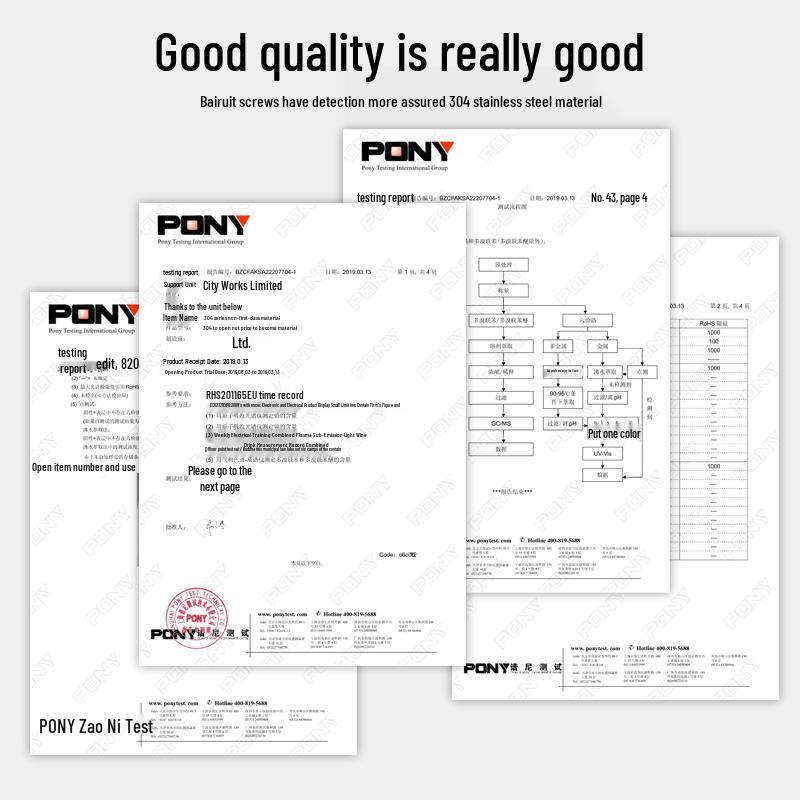 304 Edelstahl Umgekehrtes Feingewinde Gewindestange, Vollgewinde, M4-M20 x 250mm