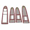 For Kia Sportage R 11-2016 Silver Steel Window Lock Lift Panel Frame Trim 4pcs
