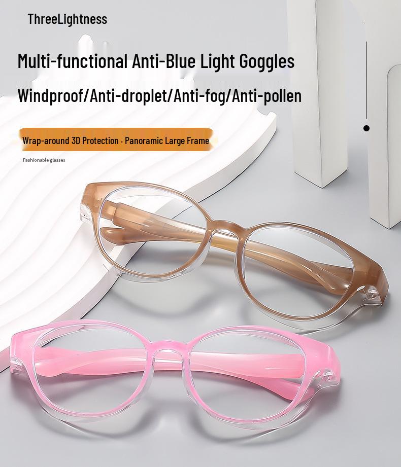 Schutzbrille Transparent Anti-Beschlag Winddicht für Radfahren & Labor mit Blaulichtschutz