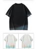 Men's Teen Trend American Heavyweight Short Sleeve Loose Printed T-shirt