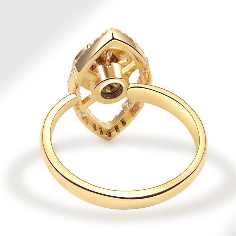 Fashion Micro Paved Zircon Evil Eye Spinner Ring Stress Relief Rotating Jewelry For Women Elegant Design Accessory