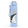 1PC Piano Keyboard Musical Note Art 750ml Color Plastic Sports Water Bottle Leakproof Flip Straw Lid Suitable for Sports Office Home Use