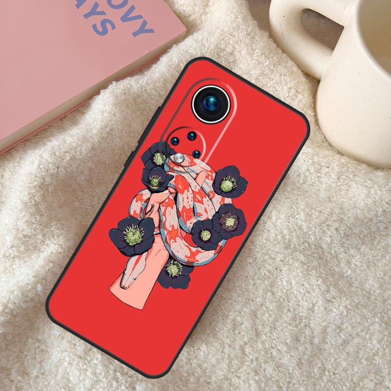 Hand Snake Flower Case For Honor Magic 7 5 6 Lite Honor 200 Pro 50 70 90 Lite X9b X9a X8b X8a X8 X9 X9c Coque