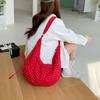 Korean Style Polka Dot Nylon Crossbody Bag Lightweight Ballet Style Pleated Shoulder Bag Prined Large Capacity
