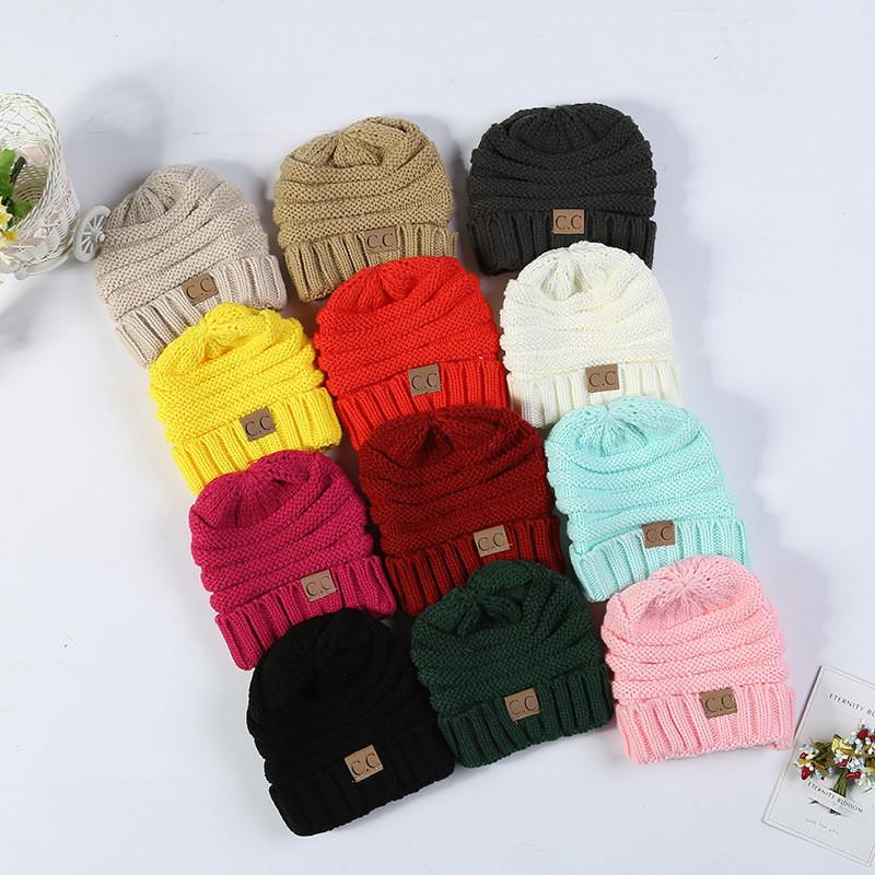 Trendy Kids Knitted Hat Soft Warm Yarn Beanie For Boys And Girls Winter Spring Fall