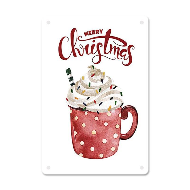 Merry Christmas Vintage Poster Metal Signs Candy Christmas Tree Car Retro Plate Tin Sign Truck Cafe Bar Pub Home Decor Gift