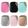 Rectangle Shaped Nail Art Mixing Palette Stainless Steel Display Plate Nail Art Palette for Professional Manicure