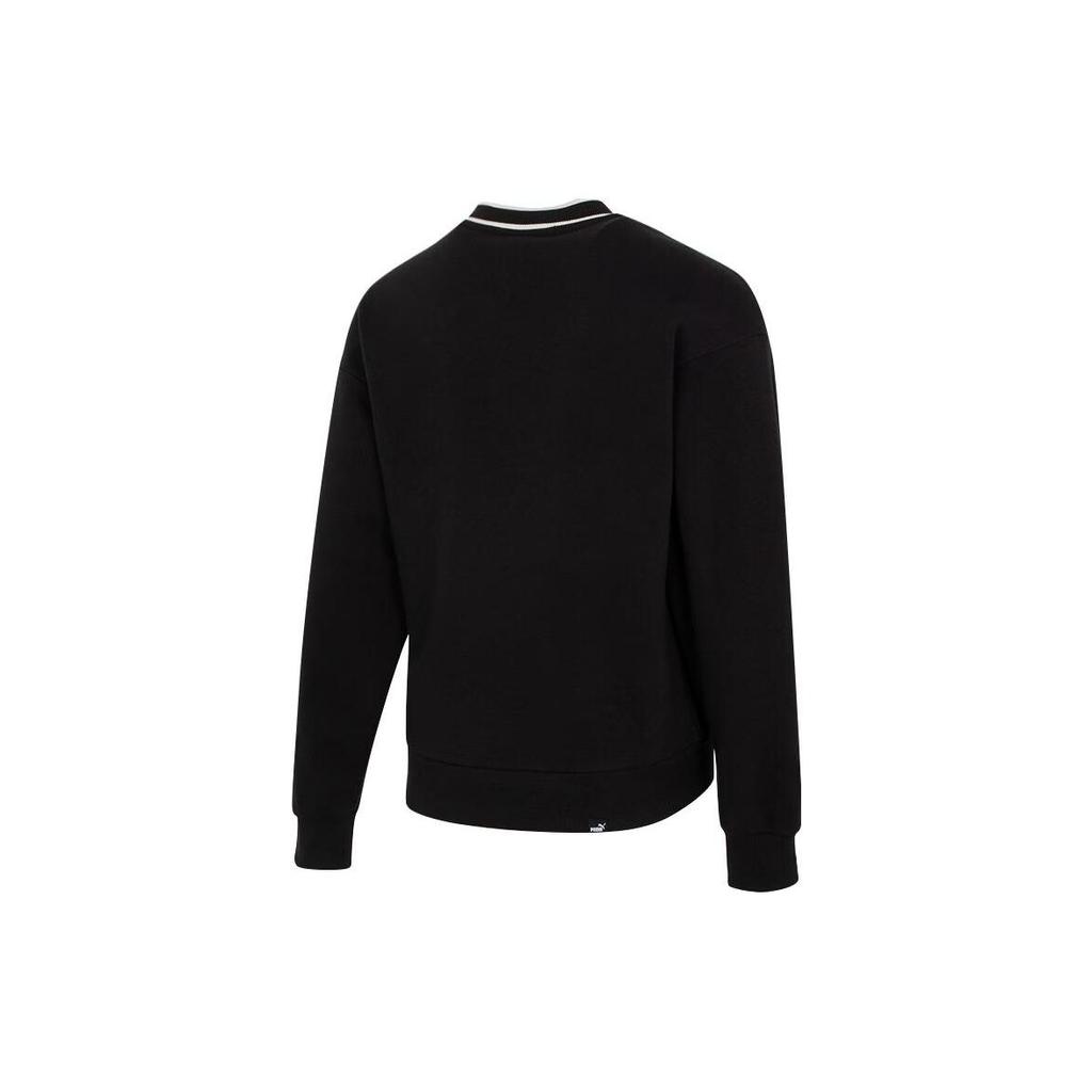 Puma Letter Print Casual Single-Breasted Long Sleeve Jacket Women Jackets Black 682179-01