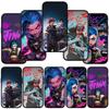 For iPhone 16 15 Xiaomi Redmi Note 13 12 11 Pro Max X 9 14 Plus XR Samsung Galaxy A15 S24 S23 Huawei OPPO Cover Anime Arcanes Game Jinx Vi Phone Case
