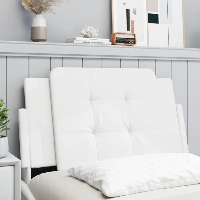 VidaXL Coussin de Tête de Lit, Oreiller Rembourré de Tête de Lit, Accessoire de Lit de Chambre à Coucher Intérieur, Blanc 80 374830