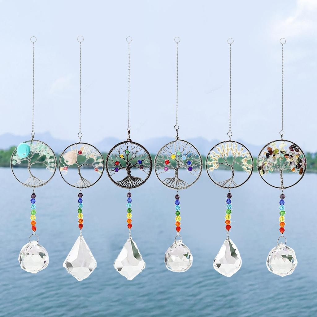 Colorful Crystals Glass Pendants Suncatchers Prisms Hanging Ornament Crystal Pendants for Home,Office,Garden Decoration