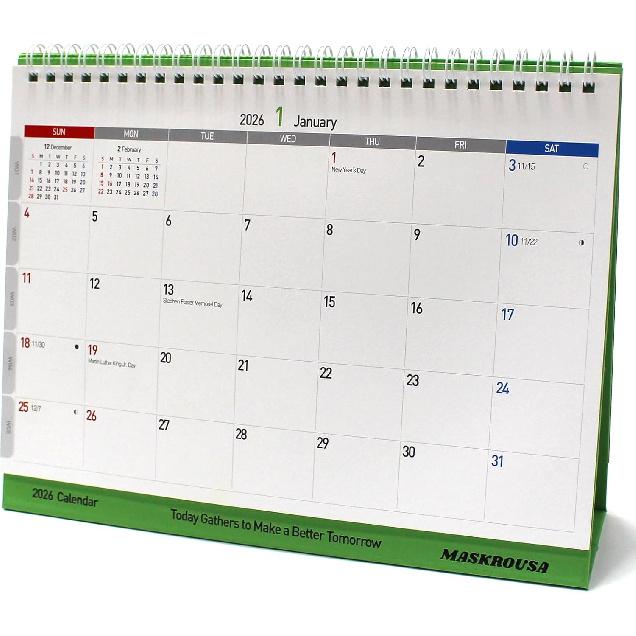 2025-2026 Desktop Calendar-24 Month Planner, Standing Flip Desktop Calendar, Compact and Practical Size 9.8 ×7.7  Desk Calendar (Jan. 2025 - Dec.