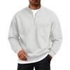Men's Color Lined Sweatshirt Long Sleeve with Pockets for Fall Winter