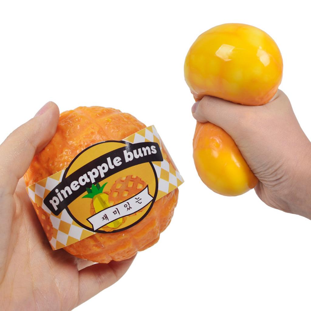 Push Bubble Pineapple Bun & Croissant Set – 2 Pack Stress Toys | Slow Rising Soft Decompression Dough | Anxiety For Skateboard