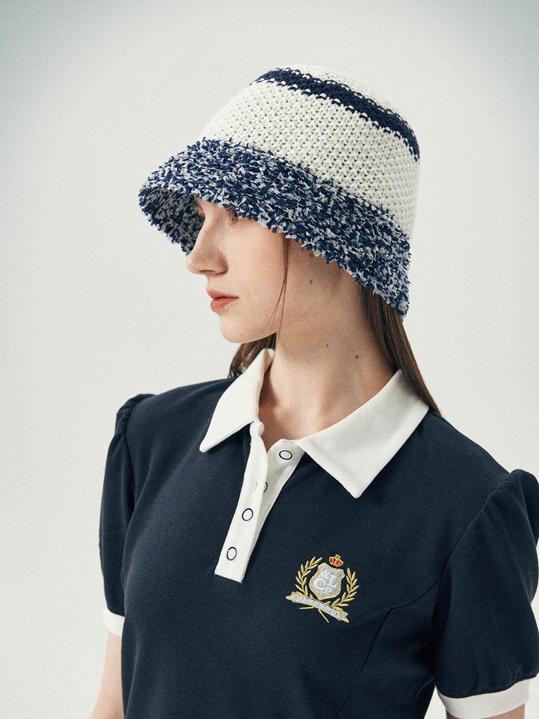 Olinkeompeulliteu Breeze Knit Bucket Hat (Cream)