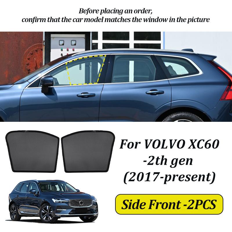 LINNUNU For VOLVO XC60 2008-2017-2025 Magenetic Car Sunshade Windshield Curtain Side  Window Sun Shade UV Protection accessories