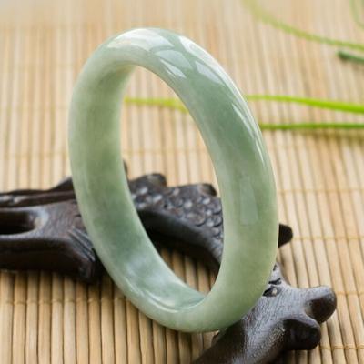 Light Green Jade Bracelet Female Wide Jade Fashion Jade Bracelet