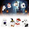 4pcs Halloween White Ghost Miniature Table Signs Ghost Decoration Desktop Ornament Cute Ghost Ornament for Living Room Fireplace