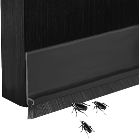 2Pcs Door Sweep for Bottom of Door Integrated Door Sweep Brush Design