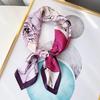 New Silk Scarf Spring and Autumn Versatile Korean Version Tied Hair Temperament Shirt Simulation Silk Satin Binding Bag 71cm Square Scarf