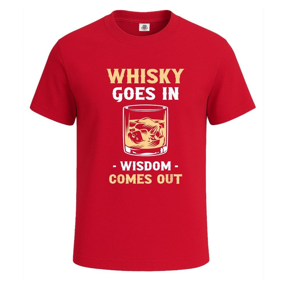 Whiskey Goes In Wisdom Comes Out Whiskey Graphic Men's T Shirt Funny Shirt Top