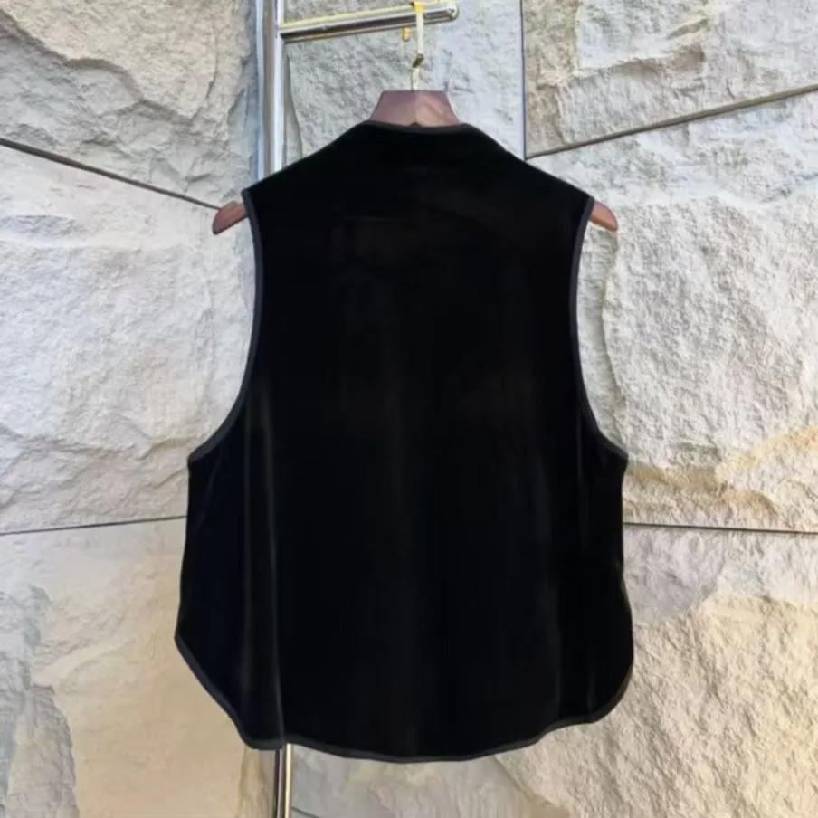 Damen Chinesischer Stil Design Gespleißte Pailletten Ärmellose Weste